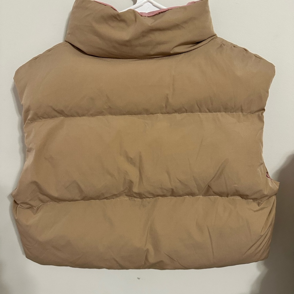 Tan Puffer Vest